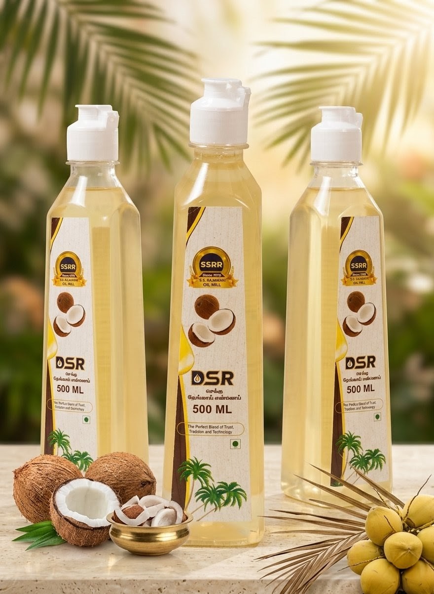 SSR Cold-Pressed Coconut Oil - செக்கு தேங்காய் எண்ணெய்